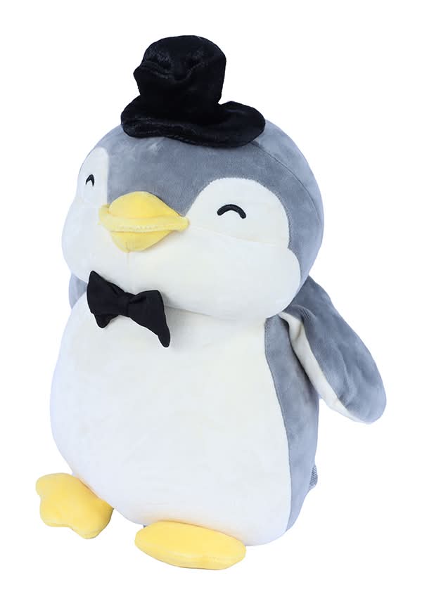 Miniso · Peluche pingüino de boda gris