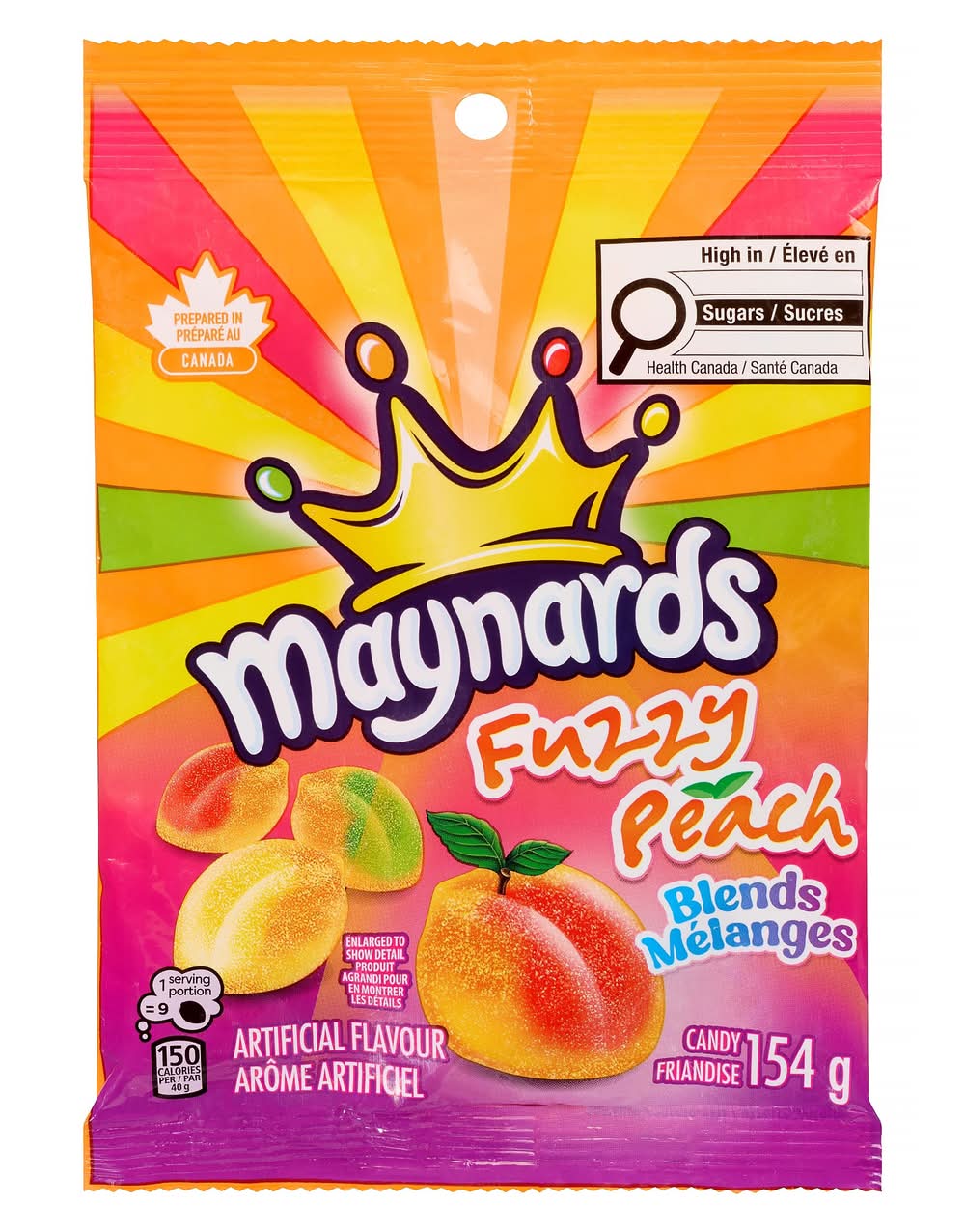 Maynards Bassetts Gummy Candies, Fuzzy Peach (154 g)