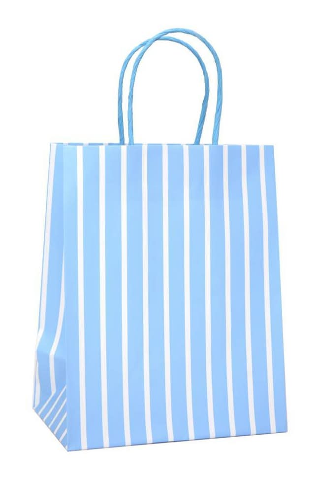 Spritz Cub Bag White Striped Gift Bag, Blue