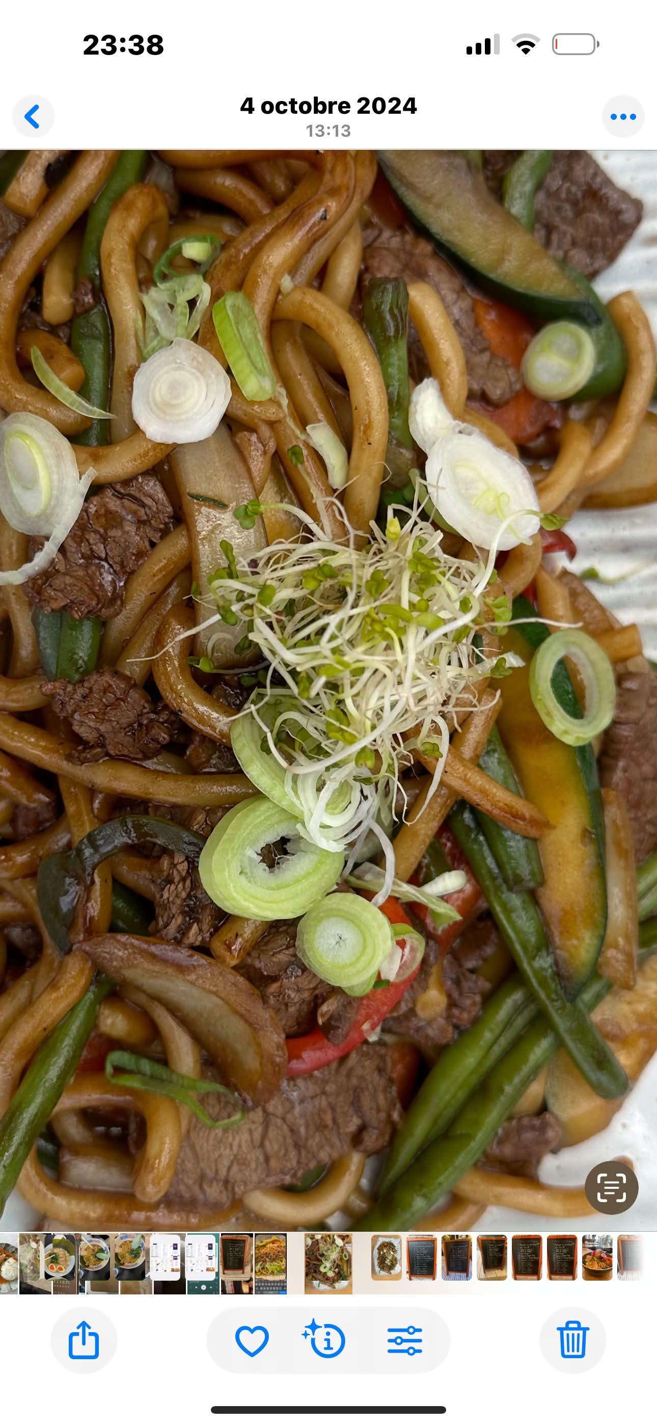 Nouilles udon au filet de bœuf