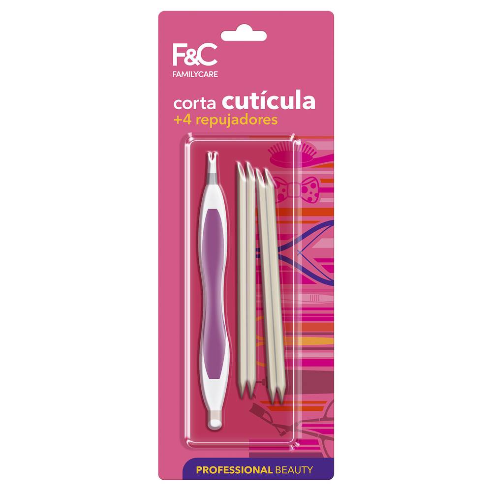 Family care set corta cutícula + repujadores (5 u)