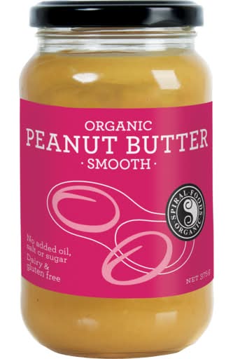 Spiral Foods Organic Smooth Peanut Butter (375g)