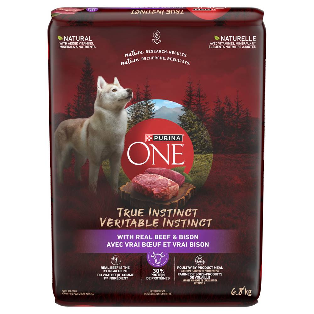 Purina One True Instinct & Bison Dry Dog Food (6.8 kg)