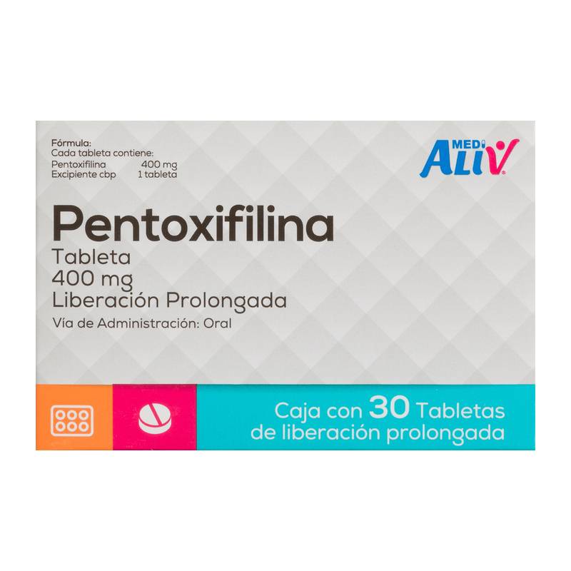 Medialiv Pentoxifilina 400 Mg Caja 30 Tab LP