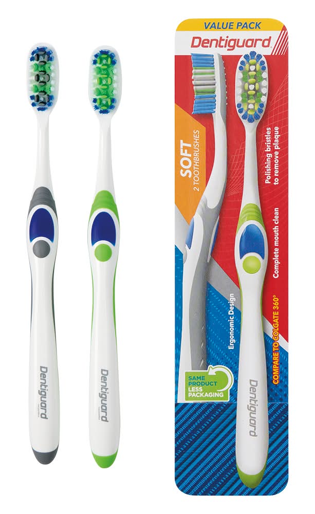 Dentiguard Soft Premium Toothbrushes Value pack (2 ct)