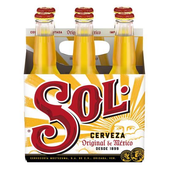 Sol Cerveza Mexican Lager Beer (6 ct, 12 fl oz)