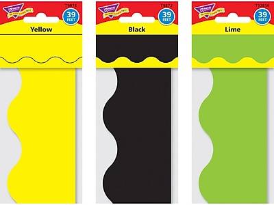 TREND enterprises Terrific Trimmers Borders, 39" x 2.25", Assorted (3 ct)