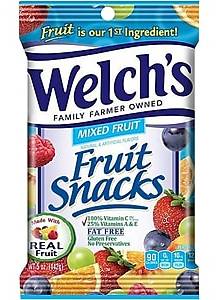 Welch's Gluten Free Mixed Fruit Snacks, 5 oz., 12 Packs/Box (WMF12)