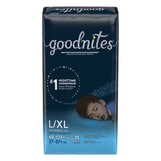 Goodnites Size L-Xl Boys Bedtime Bedwetting Underwear (11 ct)