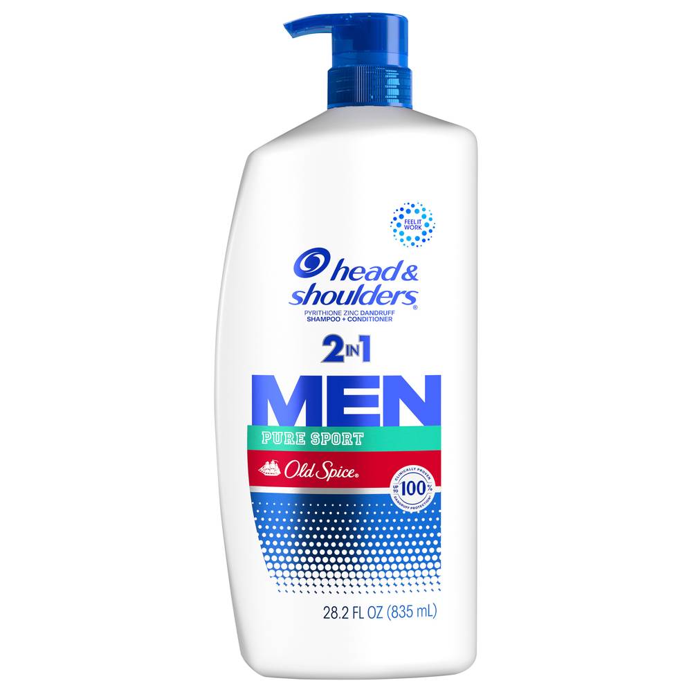 Head & Shoulders 2 In 1 Men Pure Sport Shampoo Conditioner Old Spice (28.2 fl oz)