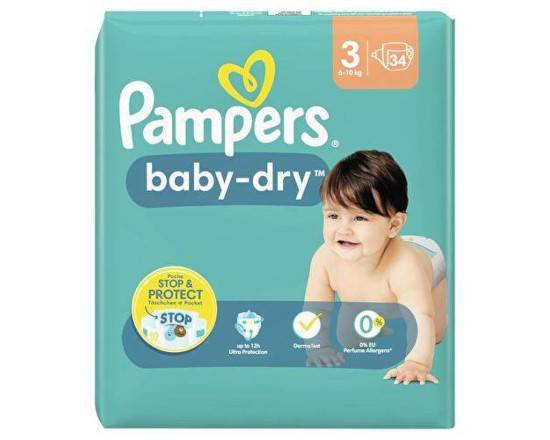 Pampers couches baby-dry taille 3  6-10 kg