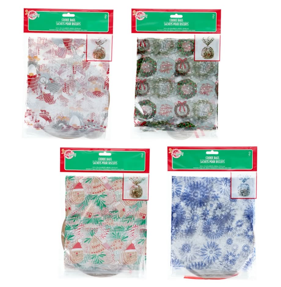Christmas House Cookie Bag, 2-pc Pack.