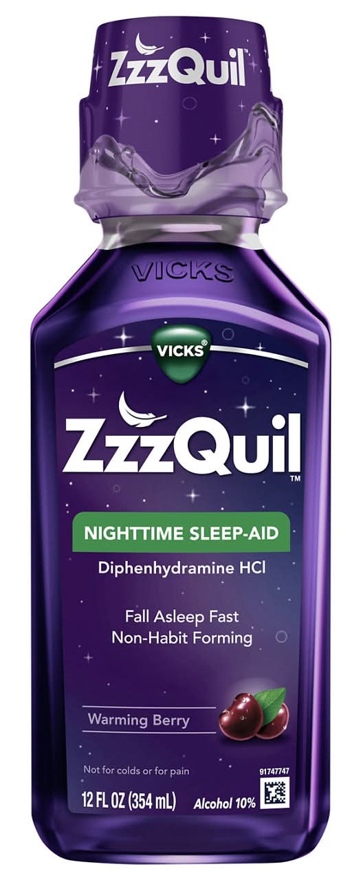 Vicks ZzzQuil Sleep-Aid, Nighttime, Warming Berry