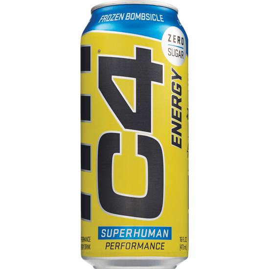 C4 Energy Pre Workout Energy Drink, Frozen Bombsicle, 16 OZ