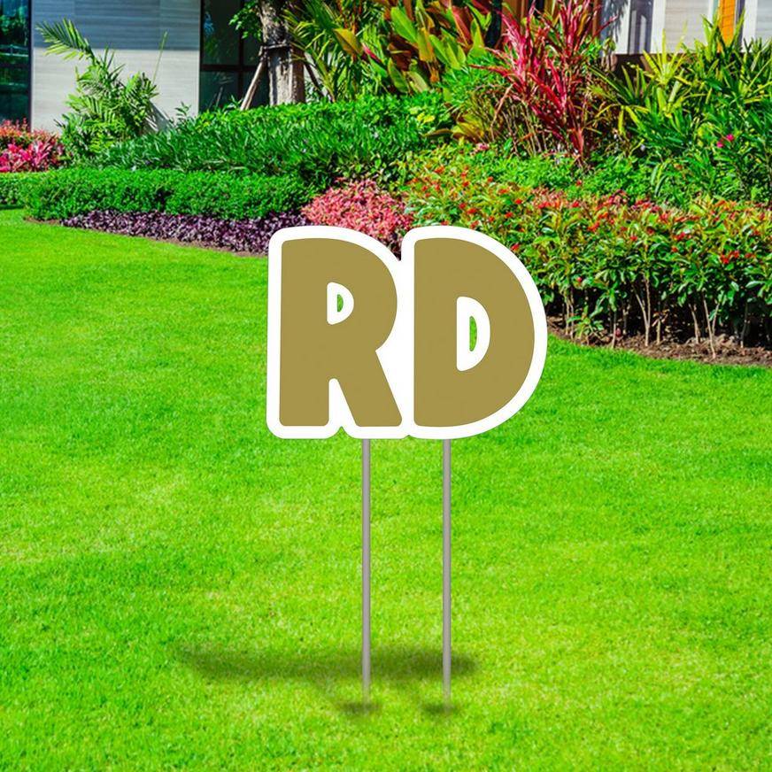 Gold Ordinal Indicator (RD) Corrugated Plastic Yard Sign, 12in