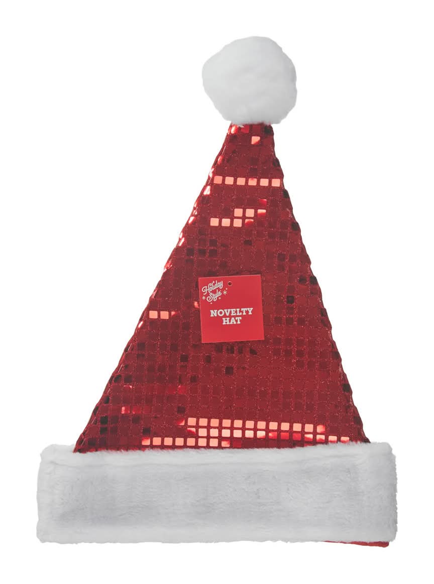 Holiday Style Novelty Christmas Disco Santa Hat, Assorted
