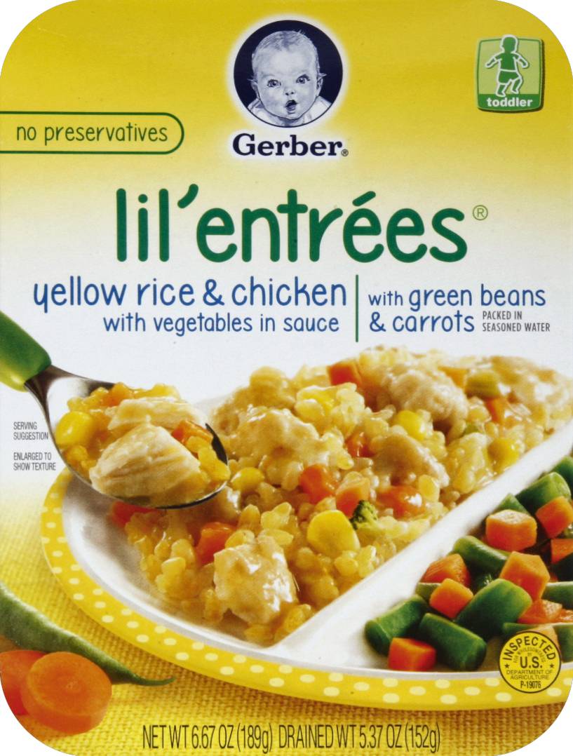 Gerber Lil' Entrees Yellow Rice & Chicken With Veggies (6.7 oz)