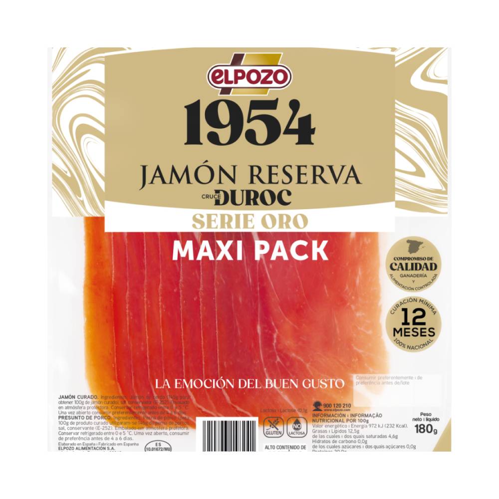 Jamón El Pozo 1954 Reserva Loncheado 90gr 2€