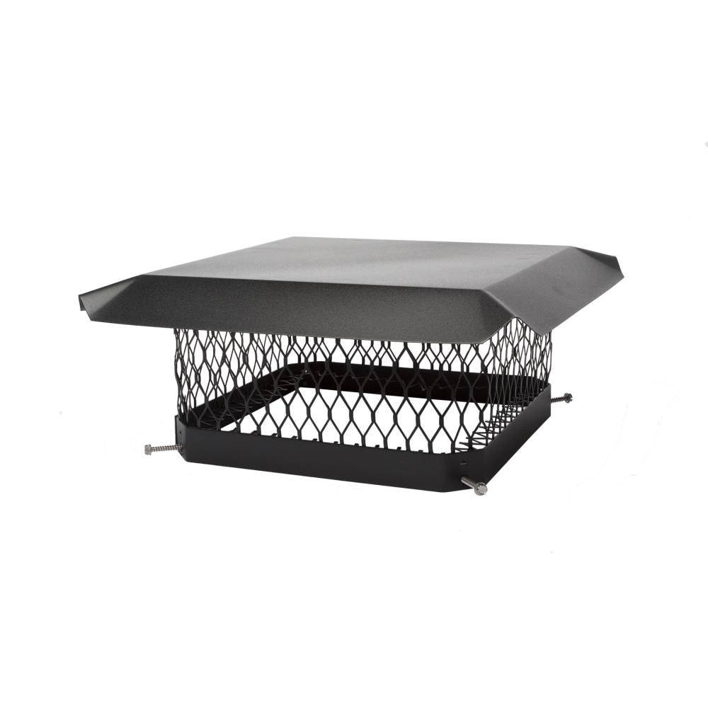 Shelter 13-in W x 13-in L Black Galvanized Steel Square Chimney Cap | SC1313L