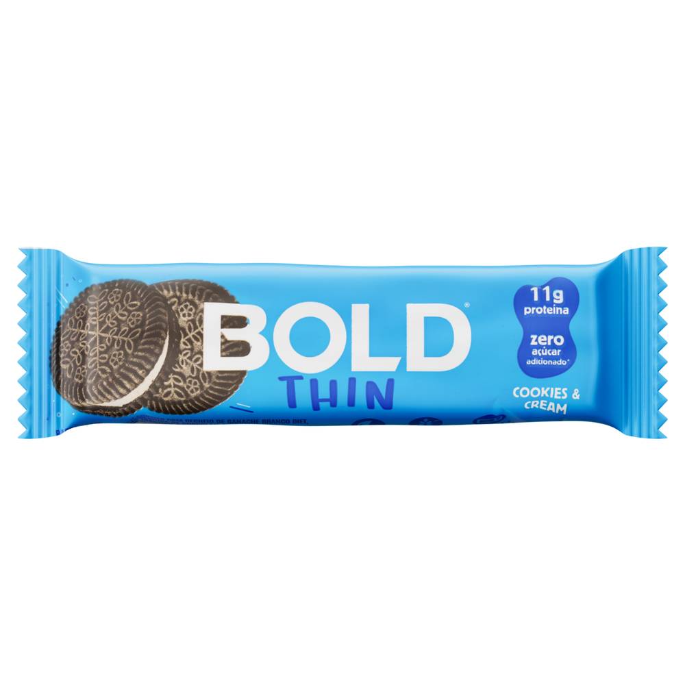 Bold · Barra de proteína 11g thin cookies & cream (40 g)