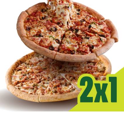 Dúo Locura: 2x1 Pizzas de 10" en Masa Tradicional