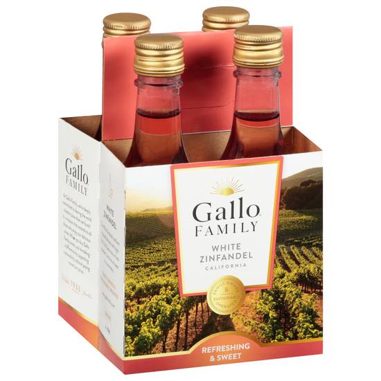 Gallo Family White Zinfandel Wine (4 ct, 187 ml)
