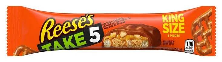 Reese's Take 5 Pretzel, Peanut and Chocolate King Size Candy Bar (2.25oz)