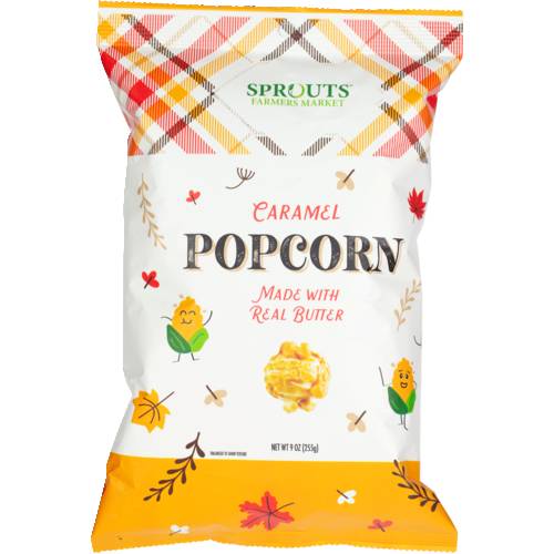 Sprouts Caramel Popcorn Made With Real Butter