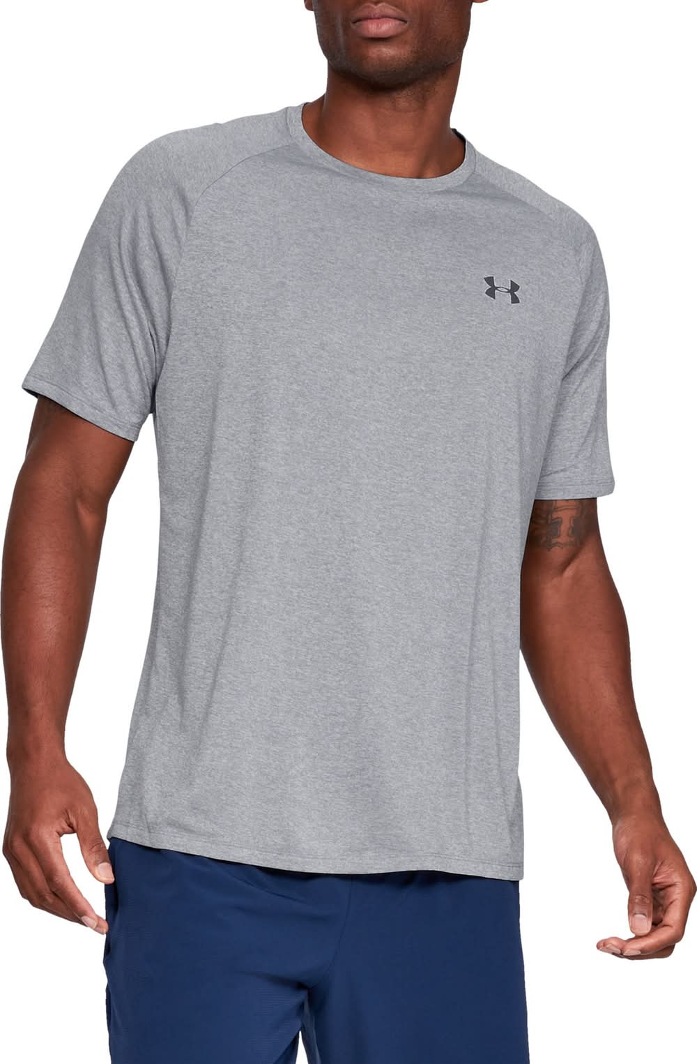 Under Armour Tech 2.0 Short Sleeve T-Shirt, Men, L, Steel-Black