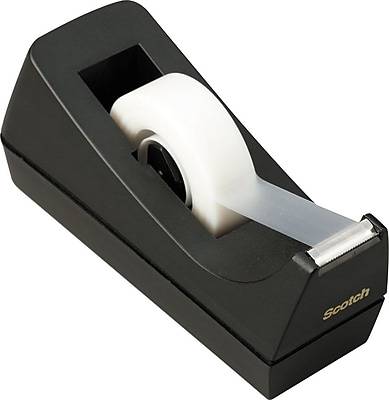 Scotch Desk Tape Dispenser, 100% Recycled, Black