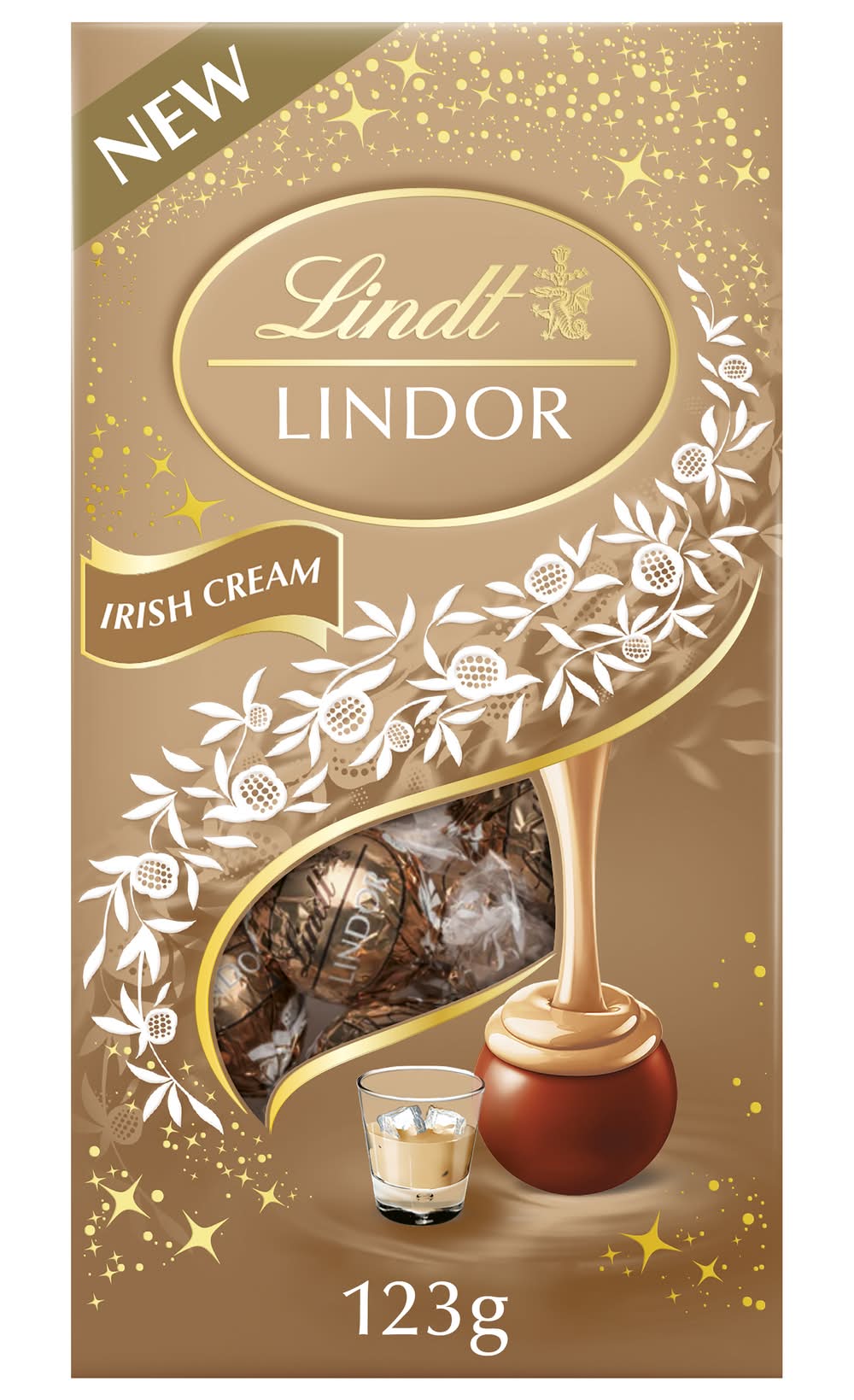Lindt Lindor Chocolate Pouch Bag, Irish Cream (123g)
