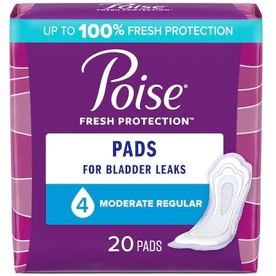 Poise serviettes moyenne régulières (20 unités) (moyenne) - poise pads, moderate