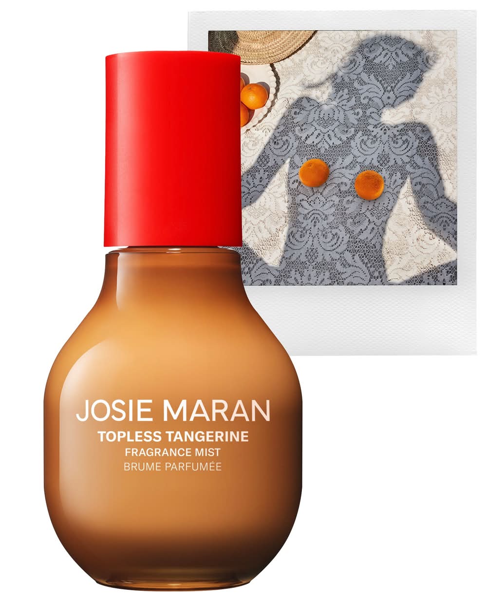 Josie Maran Topless Tangerine - Body + Hair Fragrance Mist with 100% Natural Scents 3.38 oz/100 mL