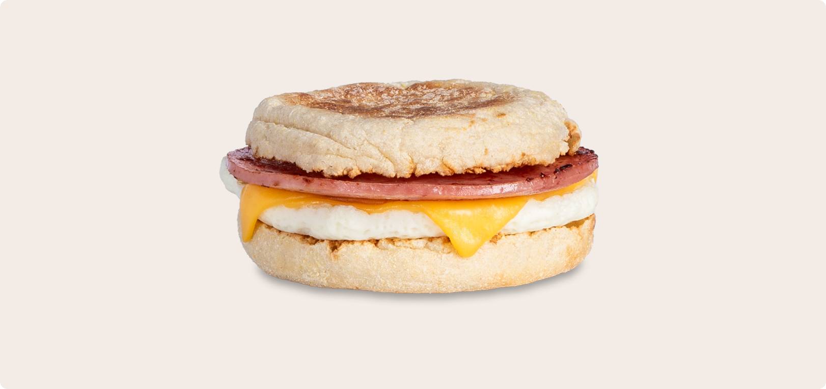 Pork Roll, Egg & Cheese on an English Muffin