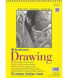 Strathmore 300 Series 9 x 12 Drawing Sketch Pad, 50 Sheets/Pad (340-9)
