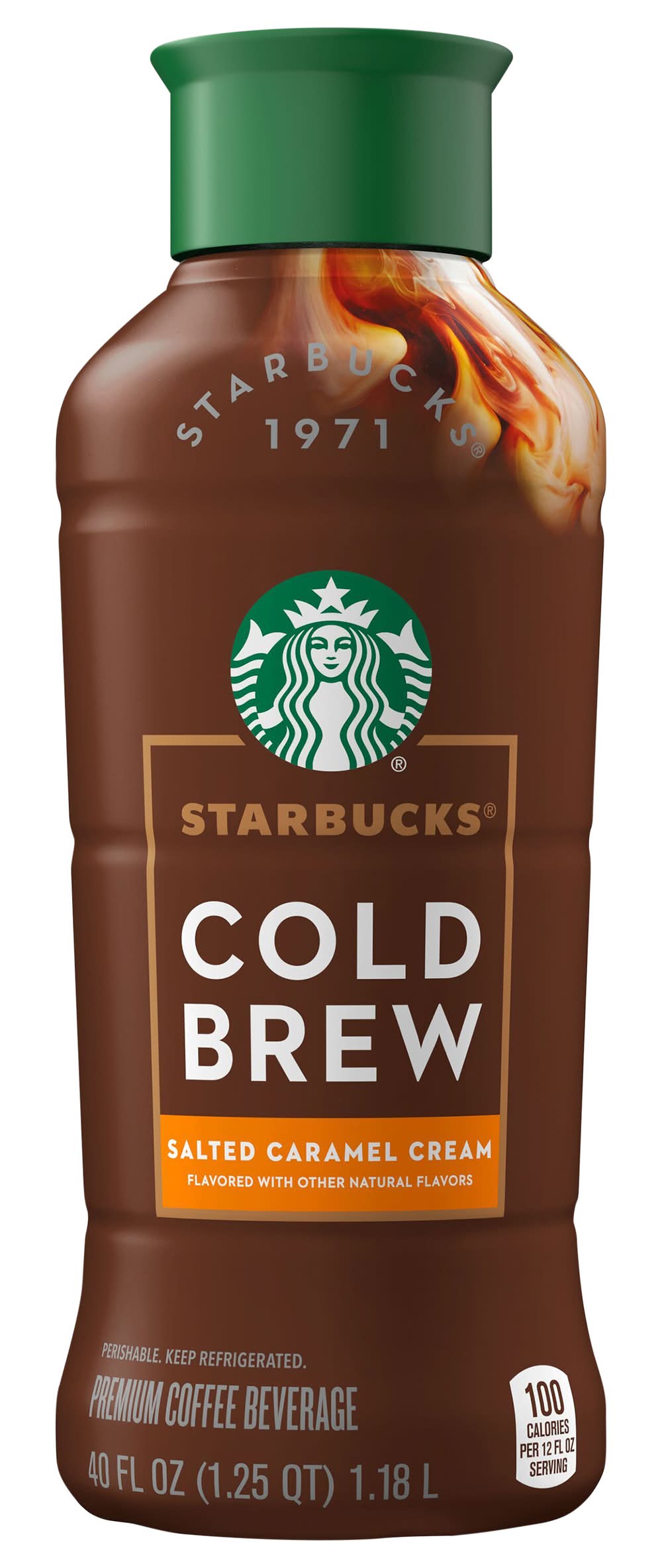 Starbucks Premium Cold Brew Coffee, Salted Caramel Cream (40 fl oz)