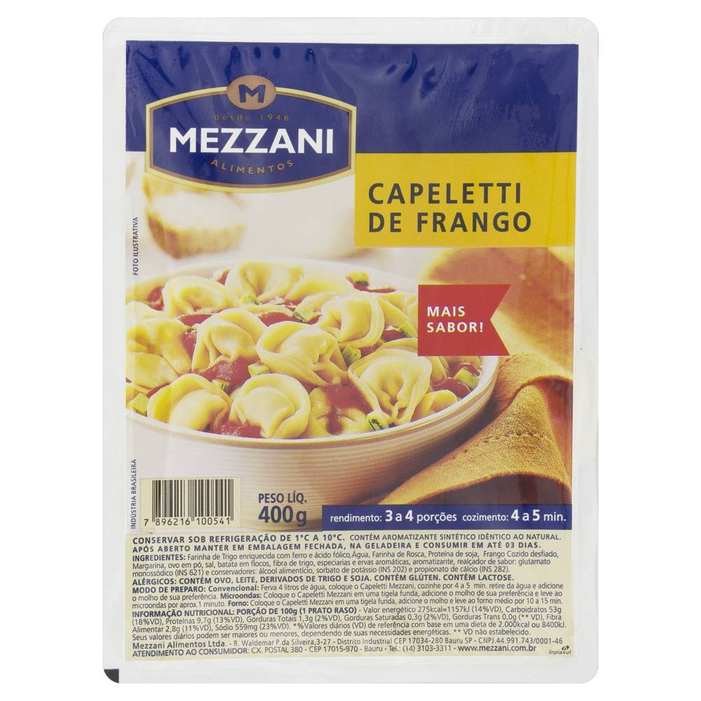 Mezzani · Cappelletti de frango (400 g)