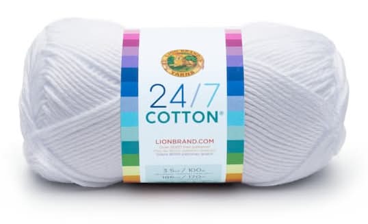 Lion Brand 24/7 Cotton Yarn, White