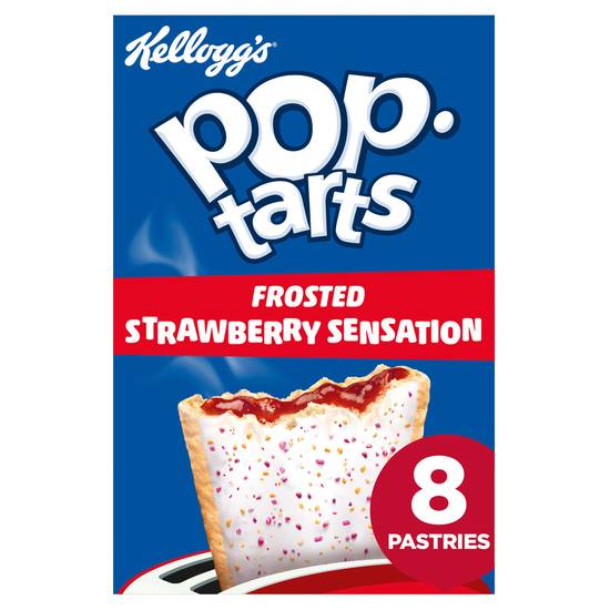 Kellogg's Pop-Tarts Strawberry Sensation Breakfast Pastry Snack 8x48g