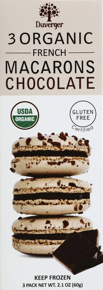Gluten Free French Chocolate Macarons Duverger 3 pack