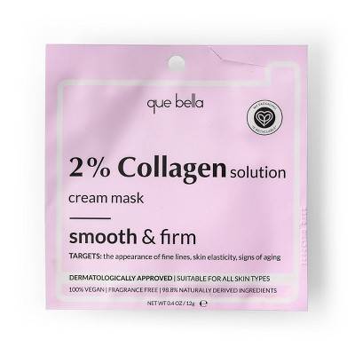 Que Bella Beauty 2% Collagen Solution Cream Smooth & Firm Mask (0.4 oz)