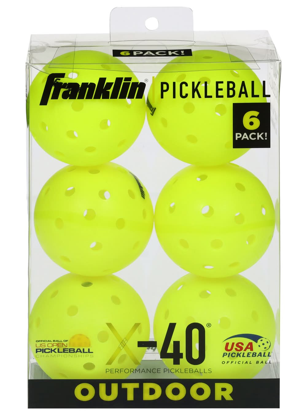 Franklin X-40 Outdoor Pickleballs (6 ct)