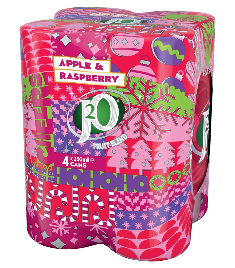 J2O Apple & Raspberry Cans 4 X 250Ml