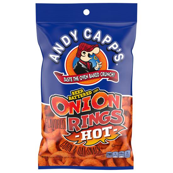 Andy Capp's Hot Beer Battered Onion Rings Corn & Oat Snack