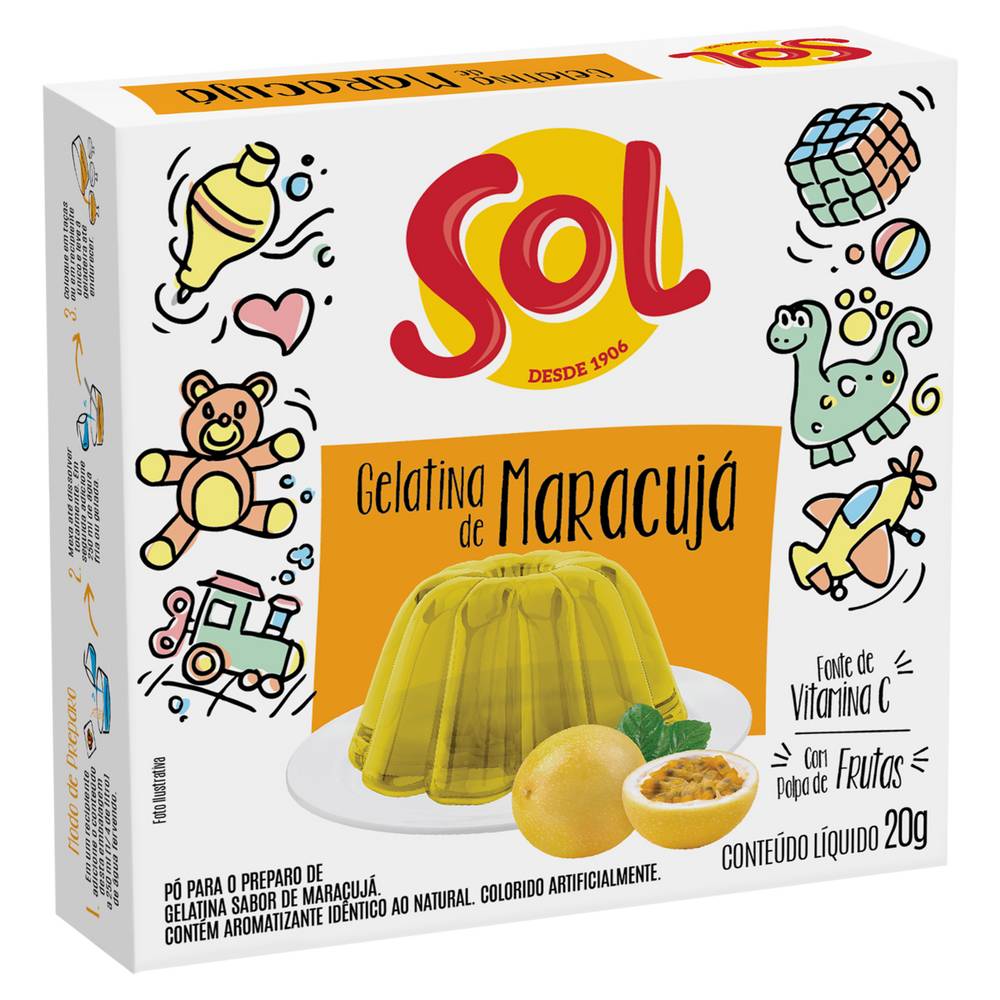 Sol · Gelatina em pó - Maracujá (20 g)