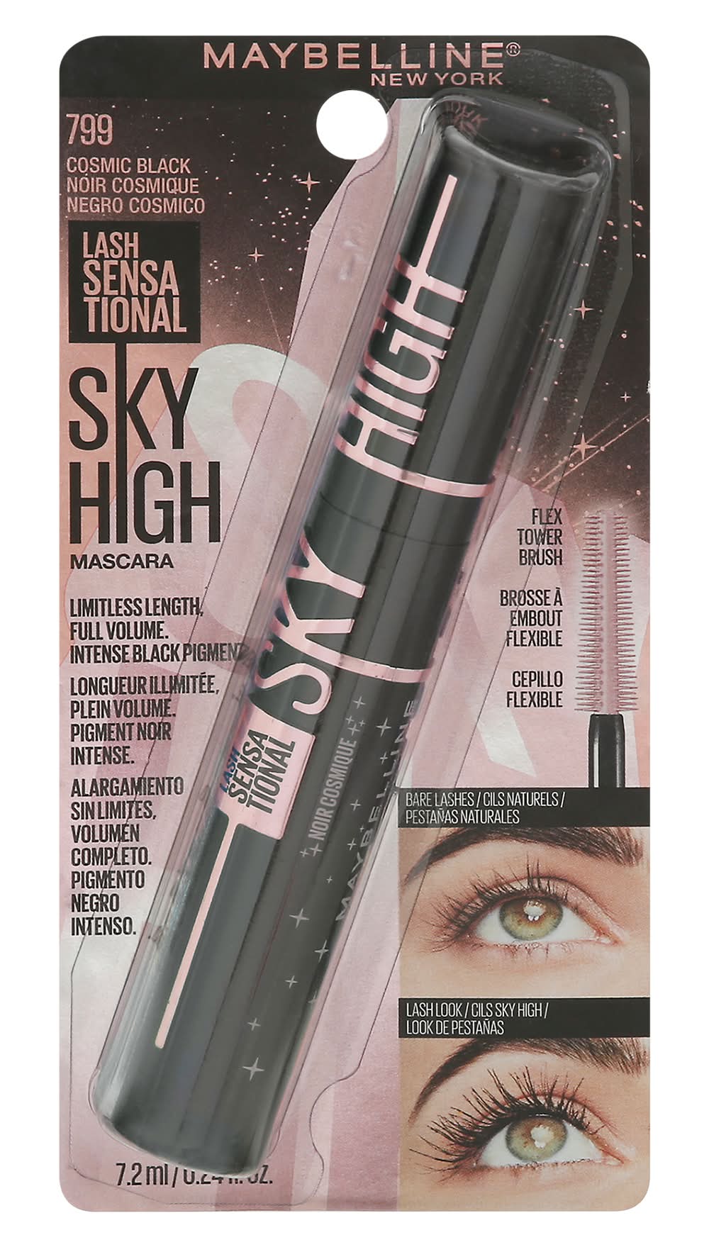 Maybelline Lash Sensational Cosmic Black 799 Sky High Mascara, Cosmic Black (7.2 ml)