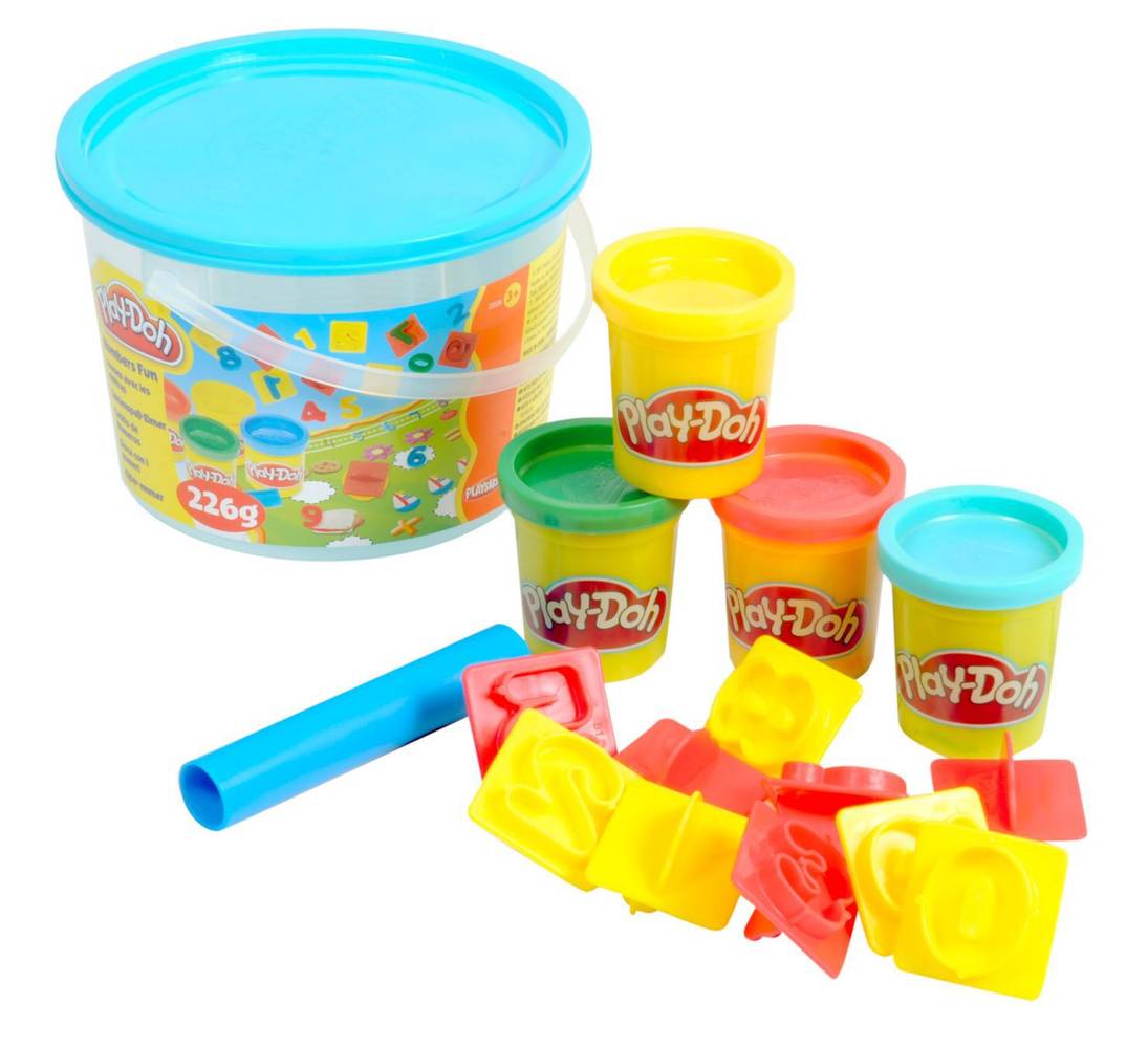 Play-doh mini bucket números (1 set)