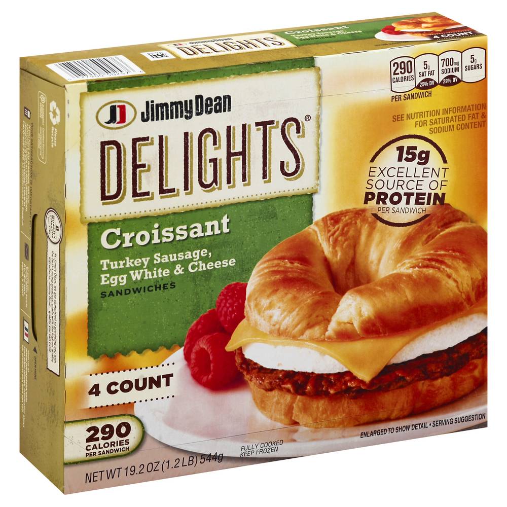 Jimmy Dean Delights Croissant Turkey Sausage/Egg White and Cheese (1.2 lbs)