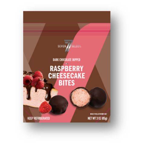 7-Select Dark Chocolate Dipped Raspberry Cheesecake Bites 3oz