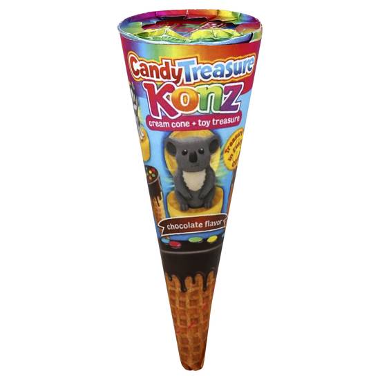 Candy Treasure Konz Chocolate Cream Cone + Toy Treasure (1 cone)